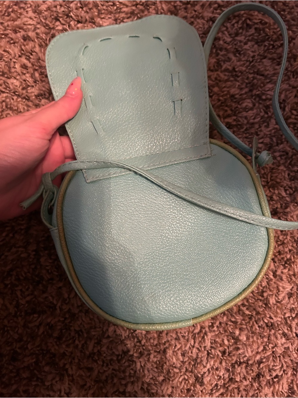 Polaroid/ Camera Mint Green Crossbody Mini Bag - Picture 4 of 4